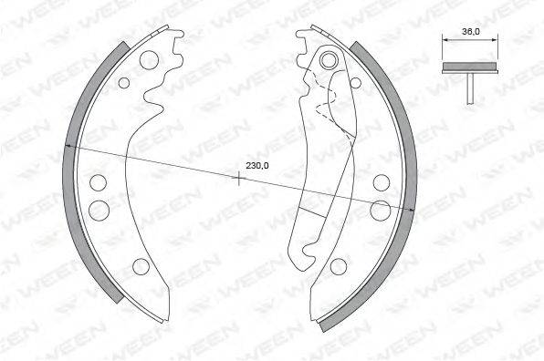 WEEN 1522113 Комплект гальмівних колодок