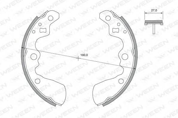 WEEN 1522399 Комплект гальмівних колодок