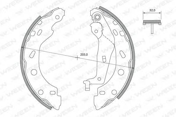 WEEN 1522440 Комплект гальмівних колодок