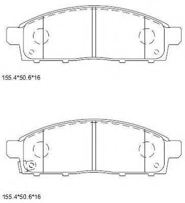 ASIMCO KD4723 Комплект гальмівних колодок, дискове гальмо