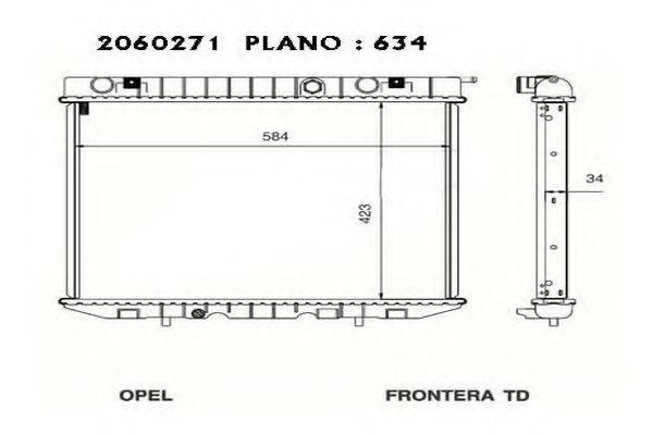 ORDONEZ 2060271 Радіатор, охолодження двигуна