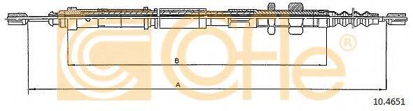 COFLE 104651 Трос, стоянкова гальмівна система