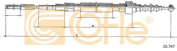 COFLE 10747 Трос, стоянкова гальмівна система