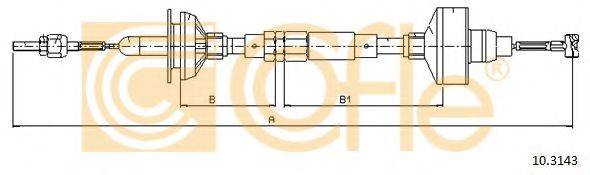 COFLE 103143 Трос, управління зчепленням
