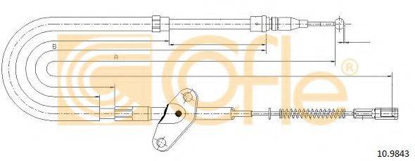 COFLE 109843 Трос, стоянкова гальмівна система