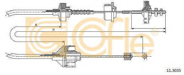 COFLE 113035 Трос, управління зчепленням