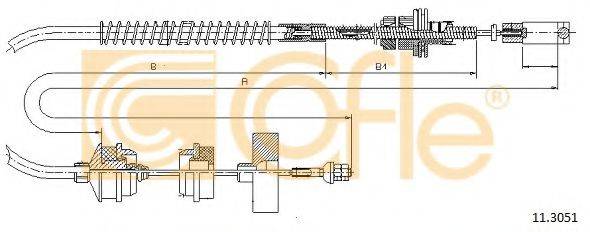 COFLE 113051 Трос, управління зчепленням