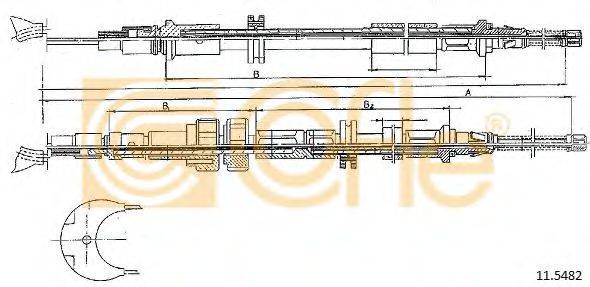 COFLE 115482 Трос, стоянкова гальмівна система