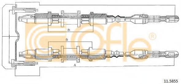 COFLE 115855 Трос, стоянкова гальмівна система