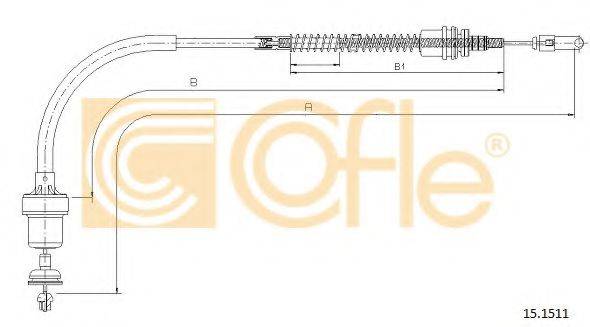 COFLE 151511 Трос, управління зчепленням