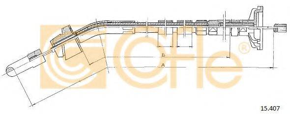COFLE 15407 Трос, управління зчепленням