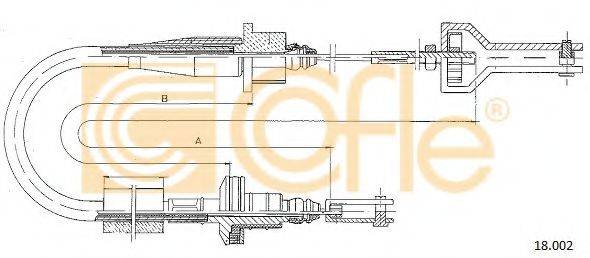 COFLE 18002 Трос, управління зчепленням