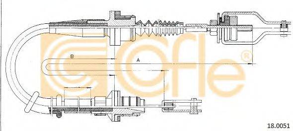 COFLE 180051 Трос, управління зчепленням