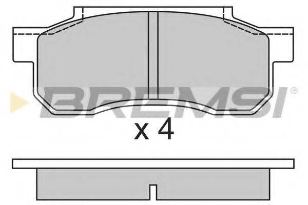 BREMSI BP2292 Комплект гальмівних колодок, дискове гальмо