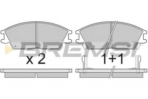 BREMSI BP2293 Комплект гальмівних колодок, дискове гальмо