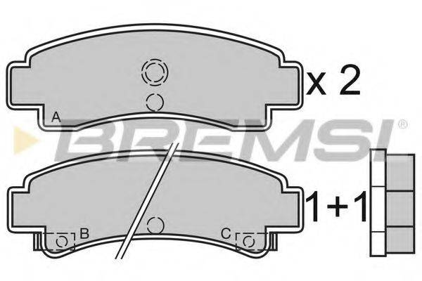 BREMSI BP2442 Комплект гальмівних колодок, дискове гальмо