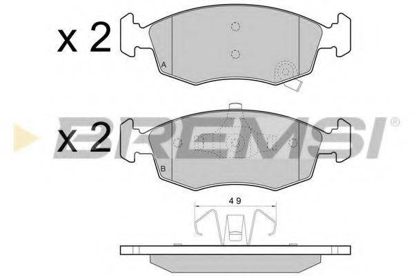 BREMSI BP3445 Комплект гальмівних колодок, дискове гальмо