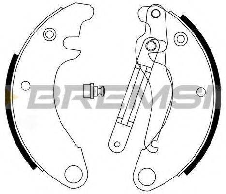 BREMSI GF0091 Комплект гальмівних колодок