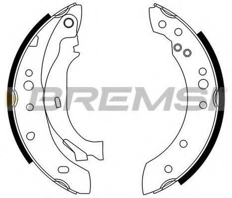 BREMSI GF0108 Комплект гальмівних колодок