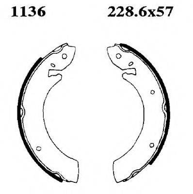 BSF 01136 Комплект гальмівних колодок