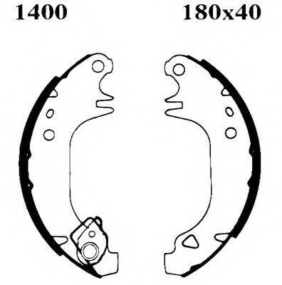 BSF 01400 Комплект гальмівних колодок