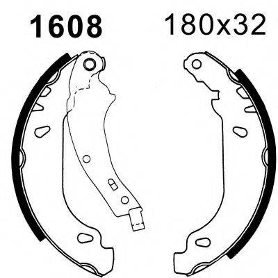 BSF 01608 Комплект гальмівних колодок