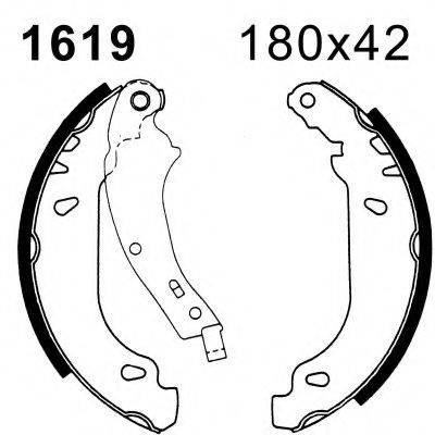 BSF 01619 Комплект гальмівних колодок