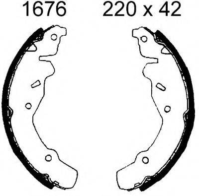 BSF 01676 Комплект гальмівних колодок