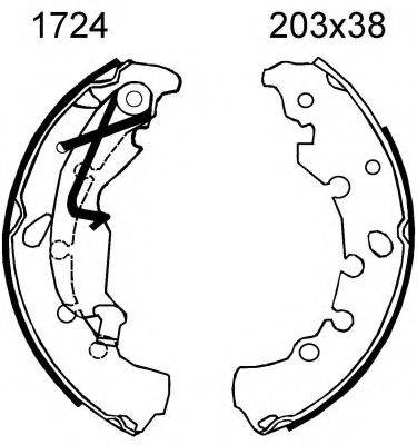 BSF 01724 Комплект гальмівних колодок