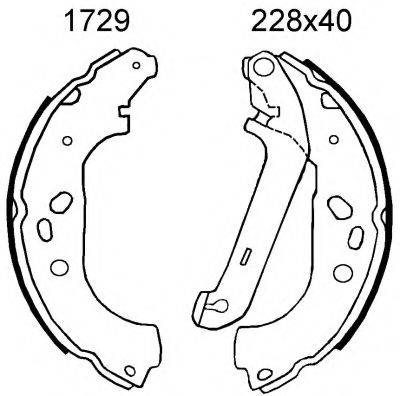 BSF 01729 Комплект гальмівних колодок