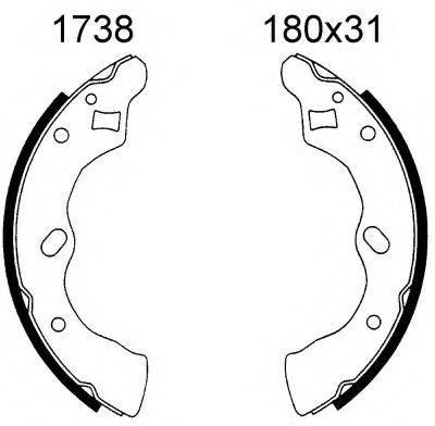 BSF 01738 Комплект гальмівних колодок