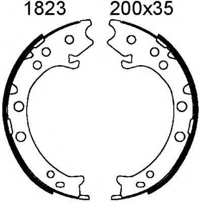 BSF 01823 Комплект гальмівних колодок, стоянкова гальмівна система