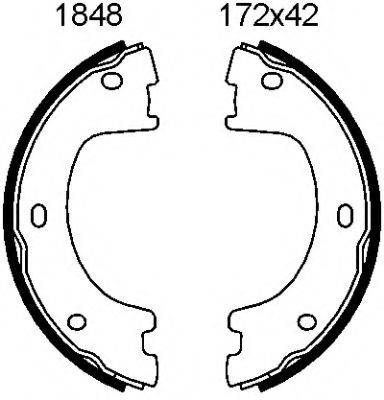 BSF 01848 Комплект гальмівних колодок, стоянкова гальмівна система