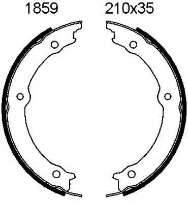 BSF 01859 Комплект гальмівних колодок, стоянкова гальмівна система