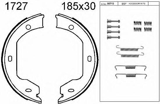 BSF 01727K Комплект гальмівних колодок, стоянкова гальмівна система