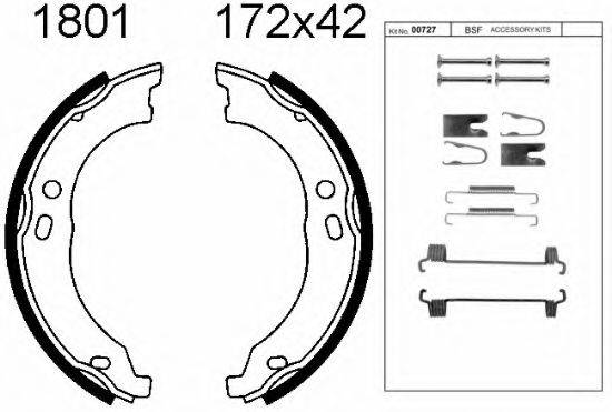 BSF 01801K Комплект гальмівних колодок, стоянкова гальмівна система