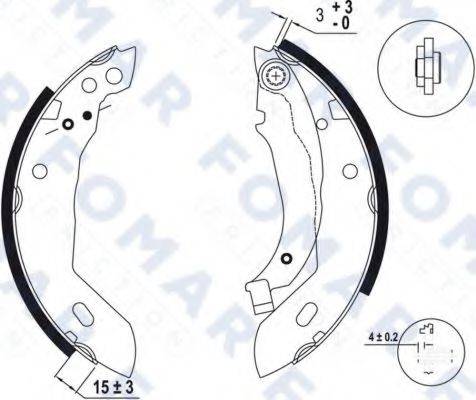 FOMAR FRICTION FO0415 Комплект гальмівних колодок