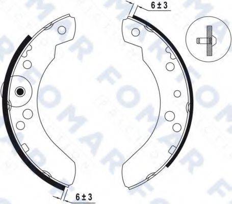 FOMAR FRICTION FO0461 Комплект гальмівних колодок