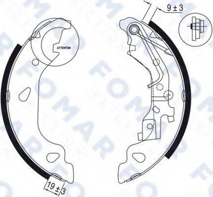 FOMAR FRICTION FO9056 Комплект гальмівних колодок