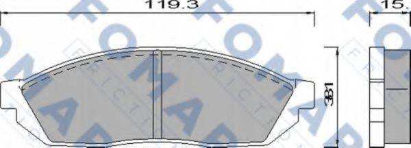 FOMAR FRICTION FO427481 Комплект гальмівних колодок, дискове гальмо