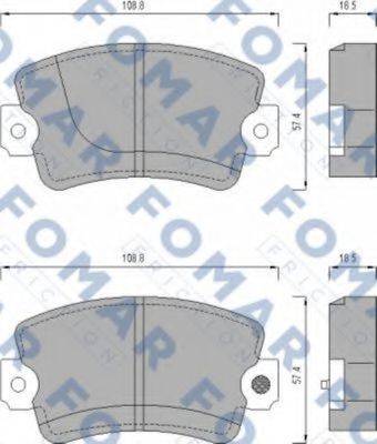 FOMAR FRICTION FO429081 Комплект гальмівних колодок, дискове гальмо