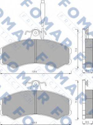 FOMAR FRICTION FO453081 Комплект гальмівних колодок, дискове гальмо