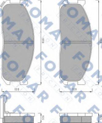 FOMAR FRICTION FO462881 Комплект гальмівних колодок, дискове гальмо