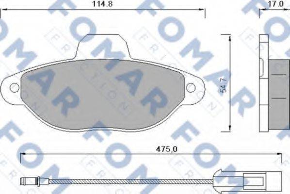 FOMAR FRICTION FO582881 Комплект гальмівних колодок, дискове гальмо