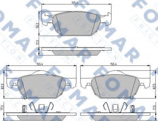 FOMAR FRICTION FO897381 Комплект гальмівних колодок, дискове гальмо