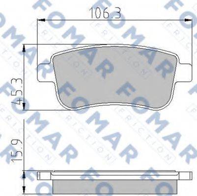 FOMAR FRICTION FO931581 Комплект гальмівних колодок, дискове гальмо