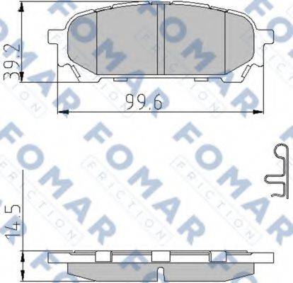 FOMAR FRICTION FO972781 Комплект гальмівних колодок, дискове гальмо