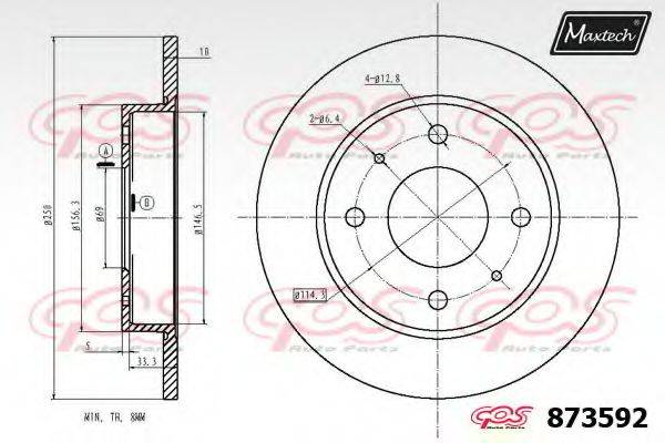 MAXTECH 8735920000 гальмівний диск