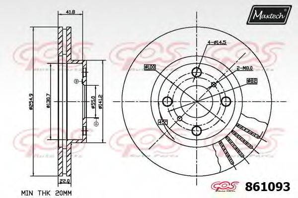 MAXTECH 8610930000 гальмівний диск