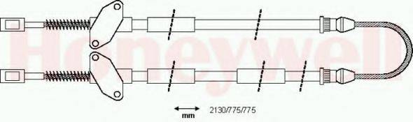 BENDIX 432032B Трос, стоянкова гальмівна система